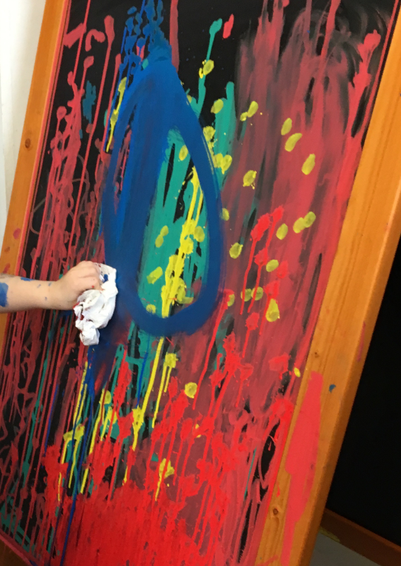 drücken und wischen